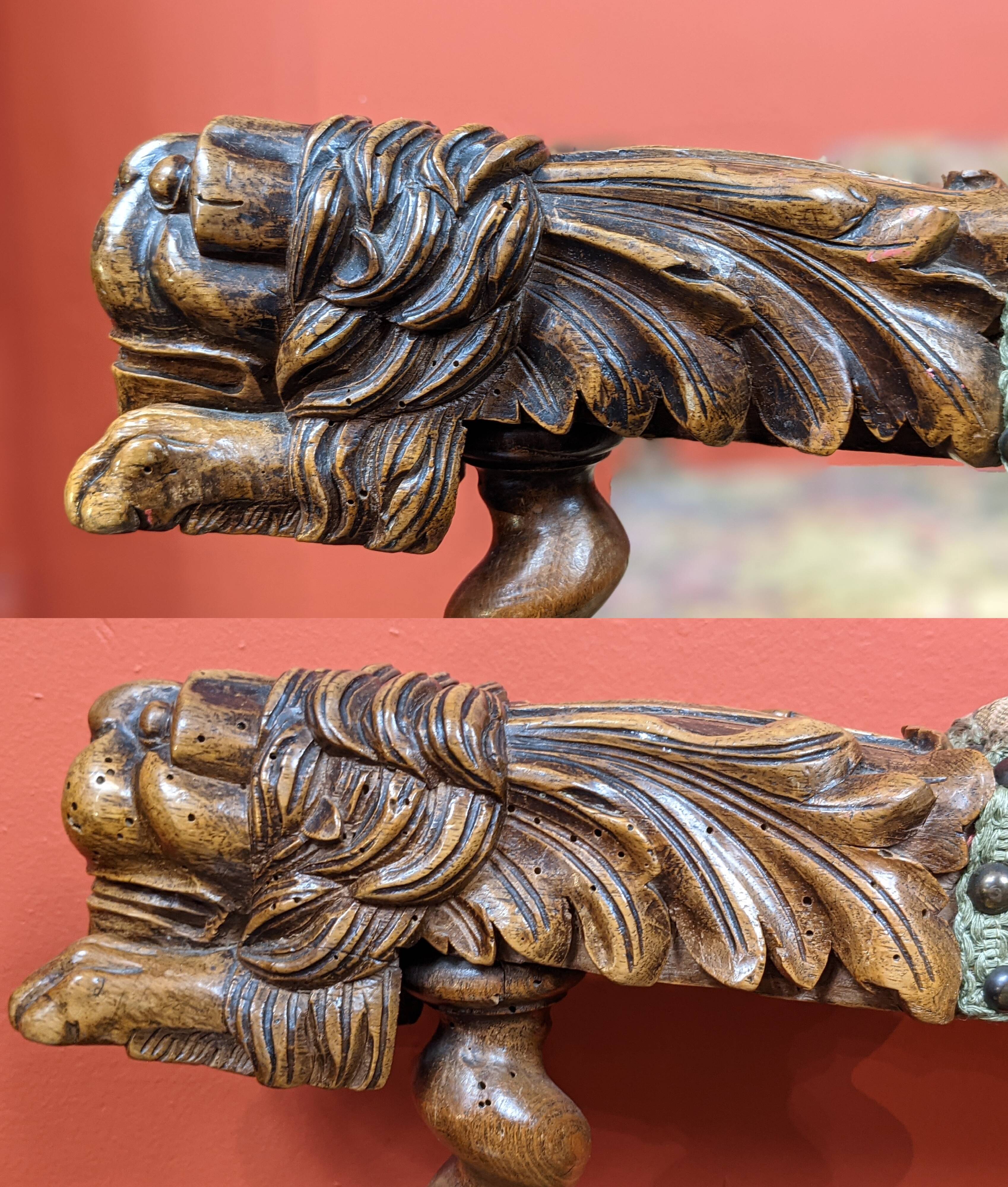 Neo-baroque armchair, circa 1880