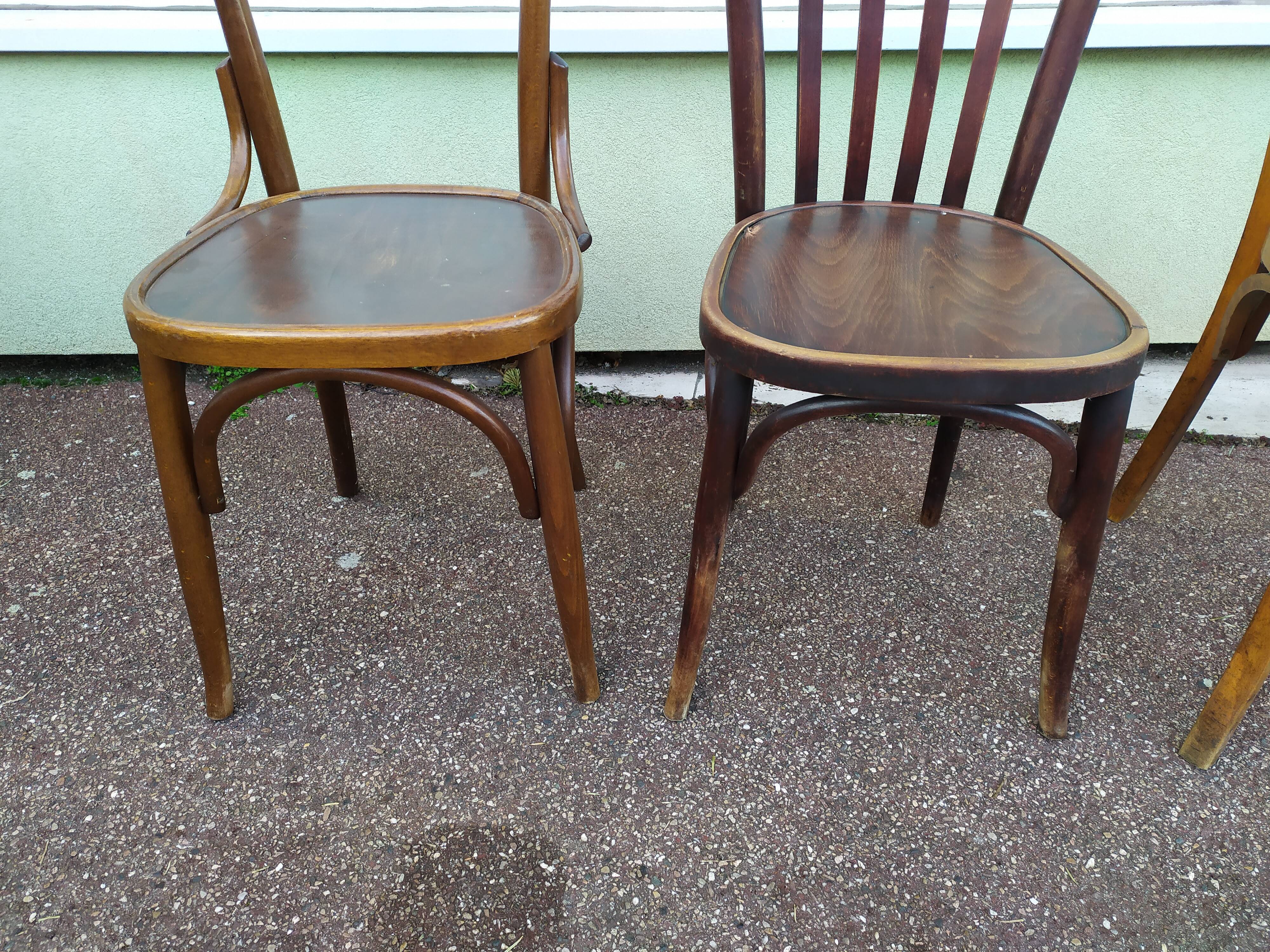 Ensemble de 4 chaises de bistrot - vintage - bar