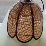 Vintage rattan flower hanging