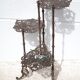 Old bronze harness 3 levels, bronze plant holder, butterfly patterns, planter, patio