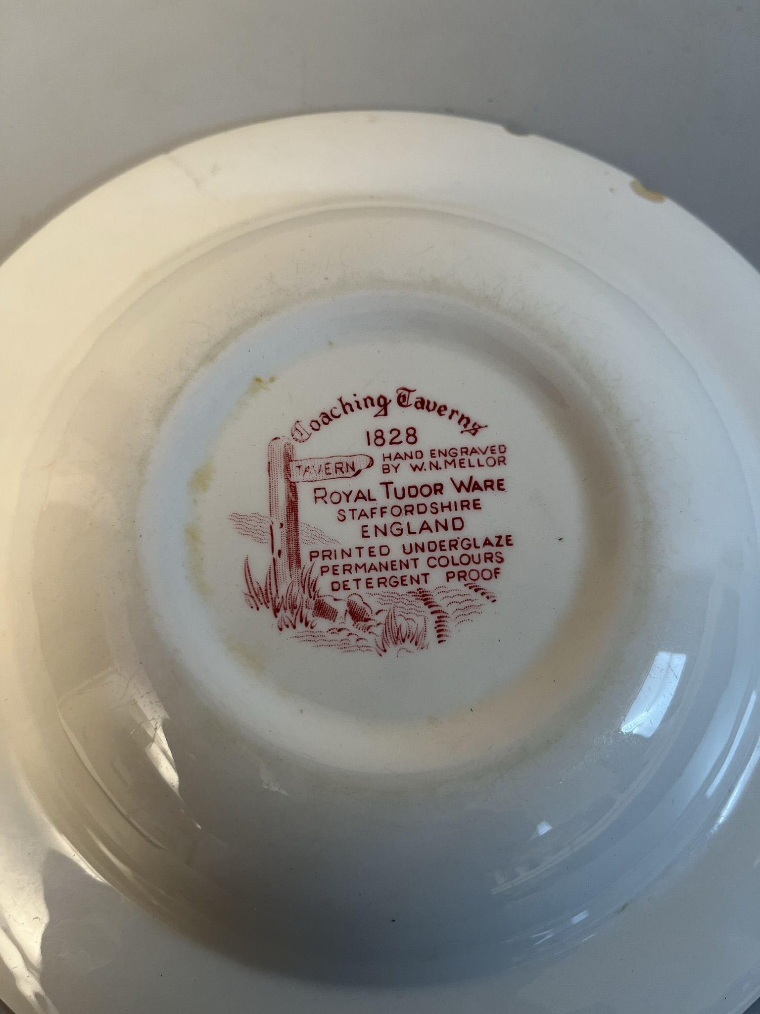 2 assiettes  creuse vintage  anglaise staffordshire england