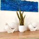 Bird lamp "dove" in white ceramic, 1970