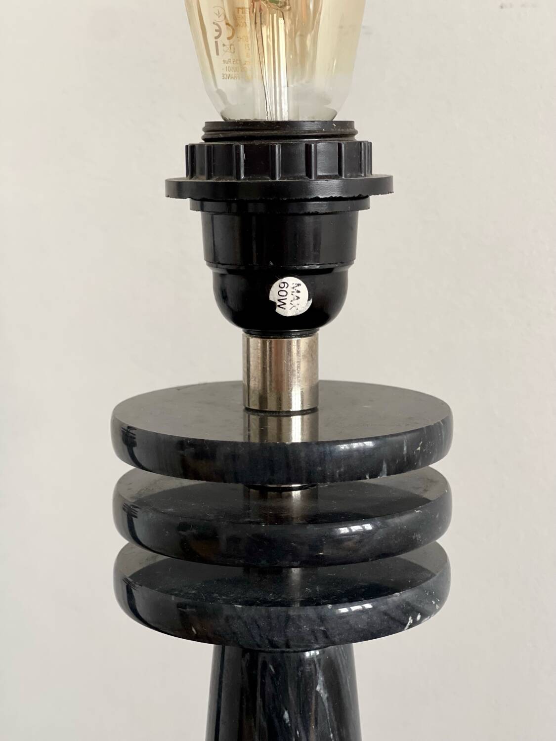 Pair of marble lamps 1980.