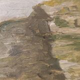 Tableau huile sur toile marine signée