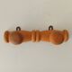 Small vintage wall-mounted coat rack with chinoiserie design