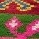 Red kilim rug in pure wool handmade 195x340cm