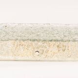 Square glass ice Murano ceiling light, Kaiser, Germany, 1970s