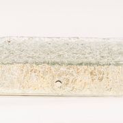Square glass ice Murano ceiling light, Kaiser, Germany, 1970s