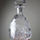 Antique cut and engraved crystal carafe with floral decoration, Bohemia, 19th-20th century.