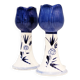 2 vintage '80 candlesticks in the shape of a tulip. Delft. In perfect condition.