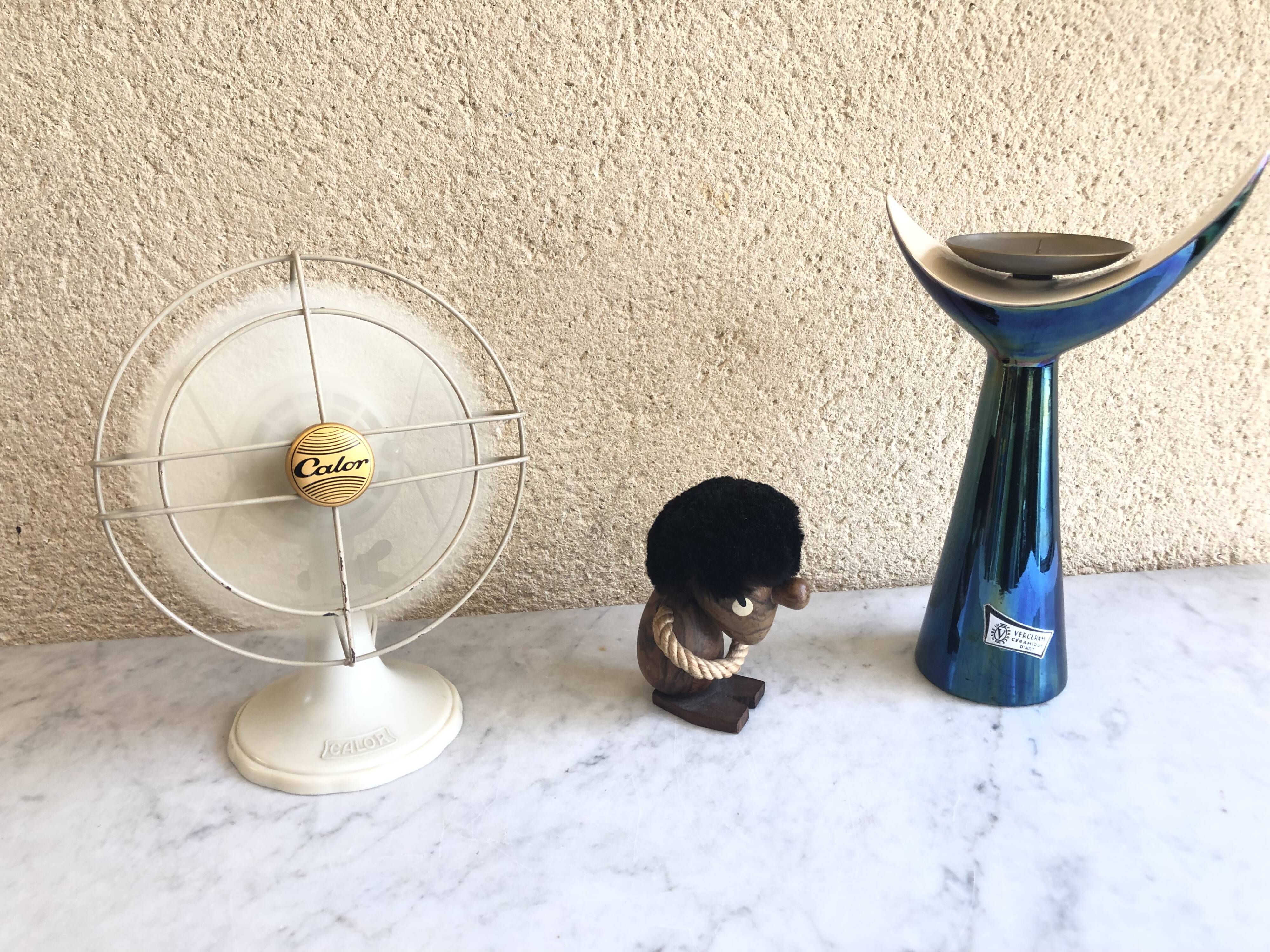 Office fan Calor 220V vintage 1957 bakelite & lacquered sheet metal