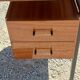 Desk of the 60s in mahogany base metal tubes 2 drawers