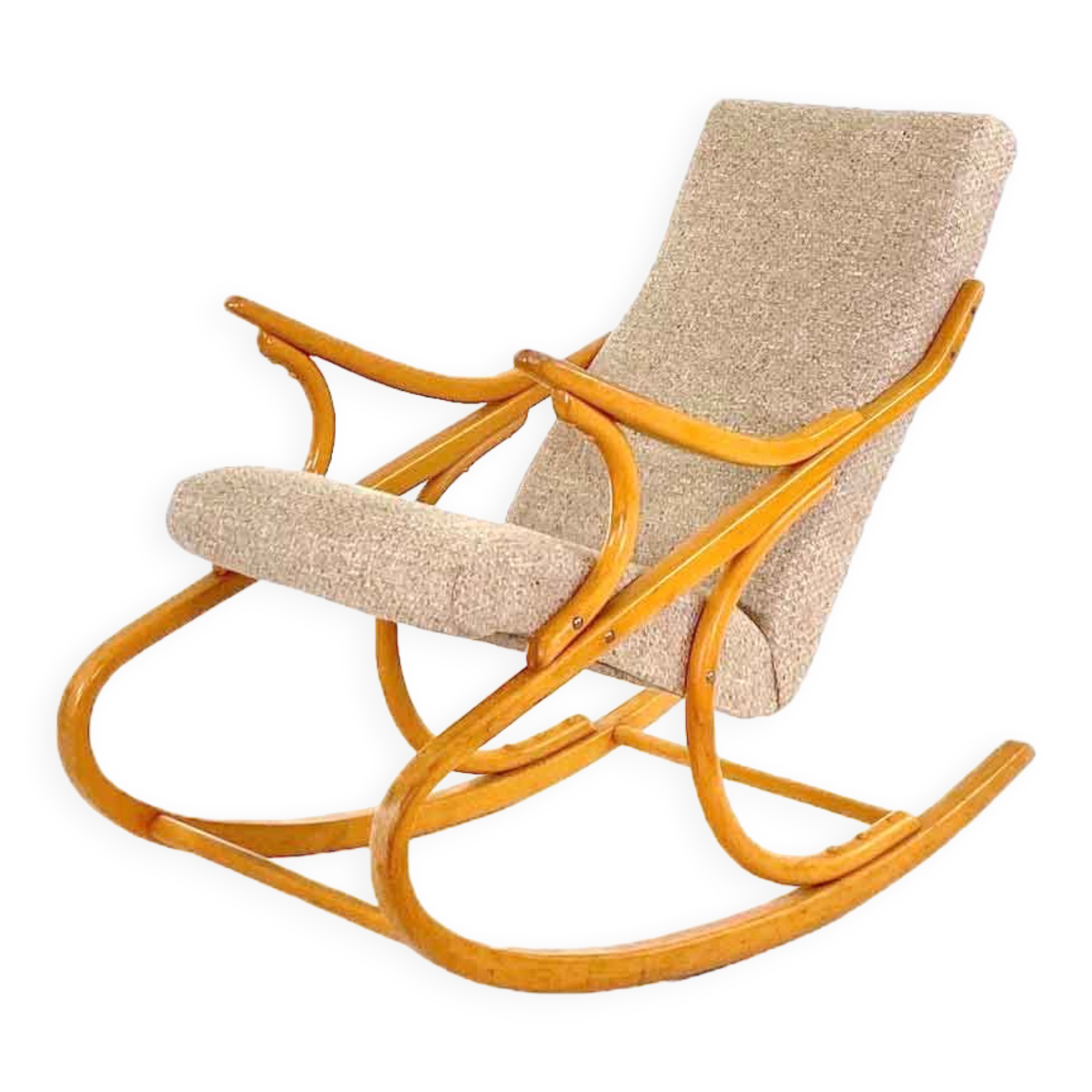Vintage rocking chair by michael thonet for ton, 1960s