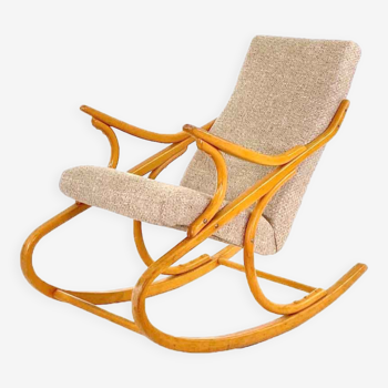 Vintage rocking chair by michael thonet for ton, 1960s