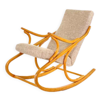 Vintage rocking chair by michael thonet for ton, 1960s