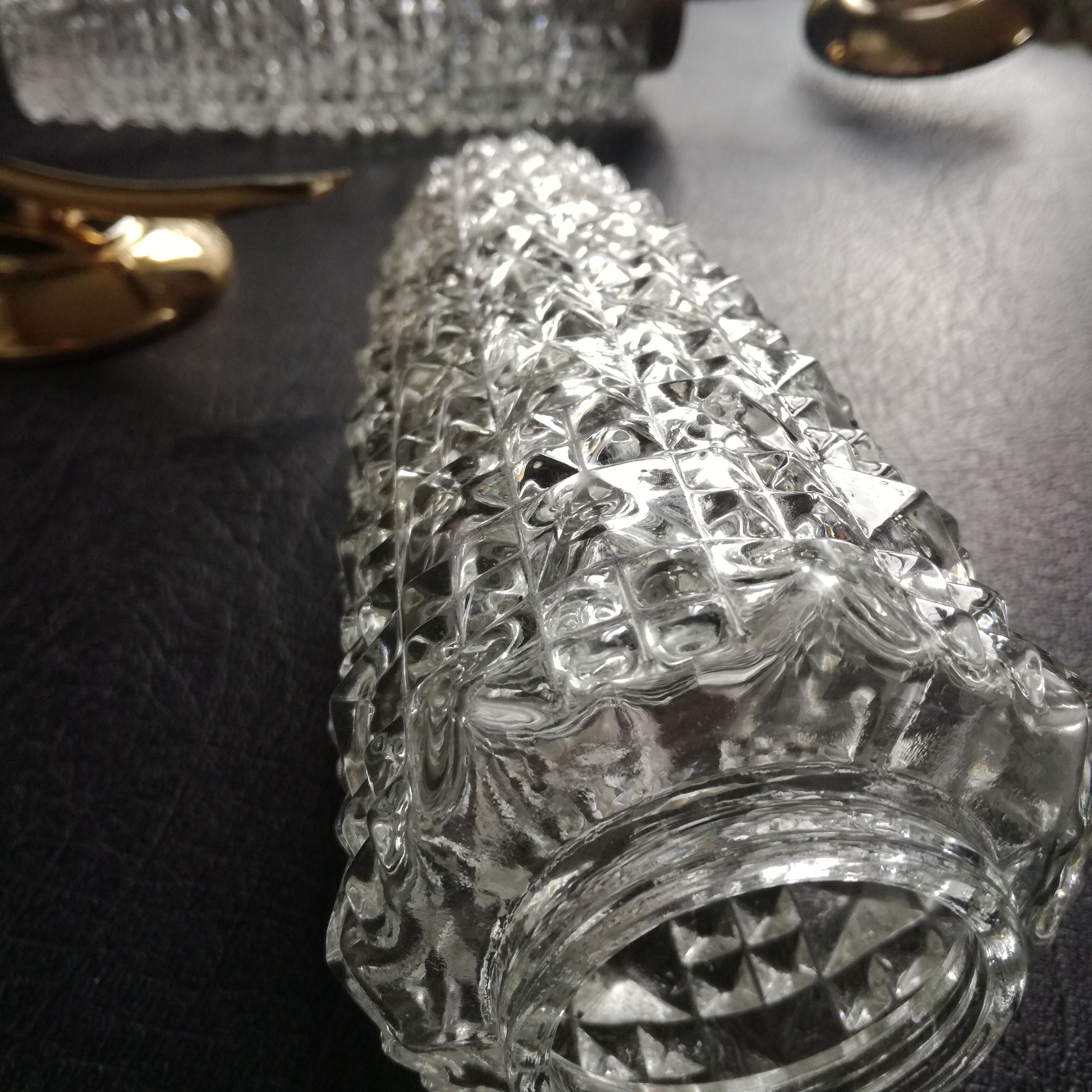 gold metal and glass sconces 1950