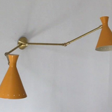 Italian double cone yellow-orange "cocotte" of the 50