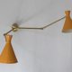 Italian double cone yellow-orange "cocotte" of the 50
