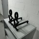 Pair of cast iron andirons