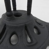 Steel bistro table on cast iron base