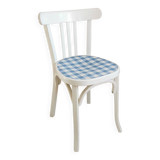Baumann vintage bistro chair in white and blue gingham