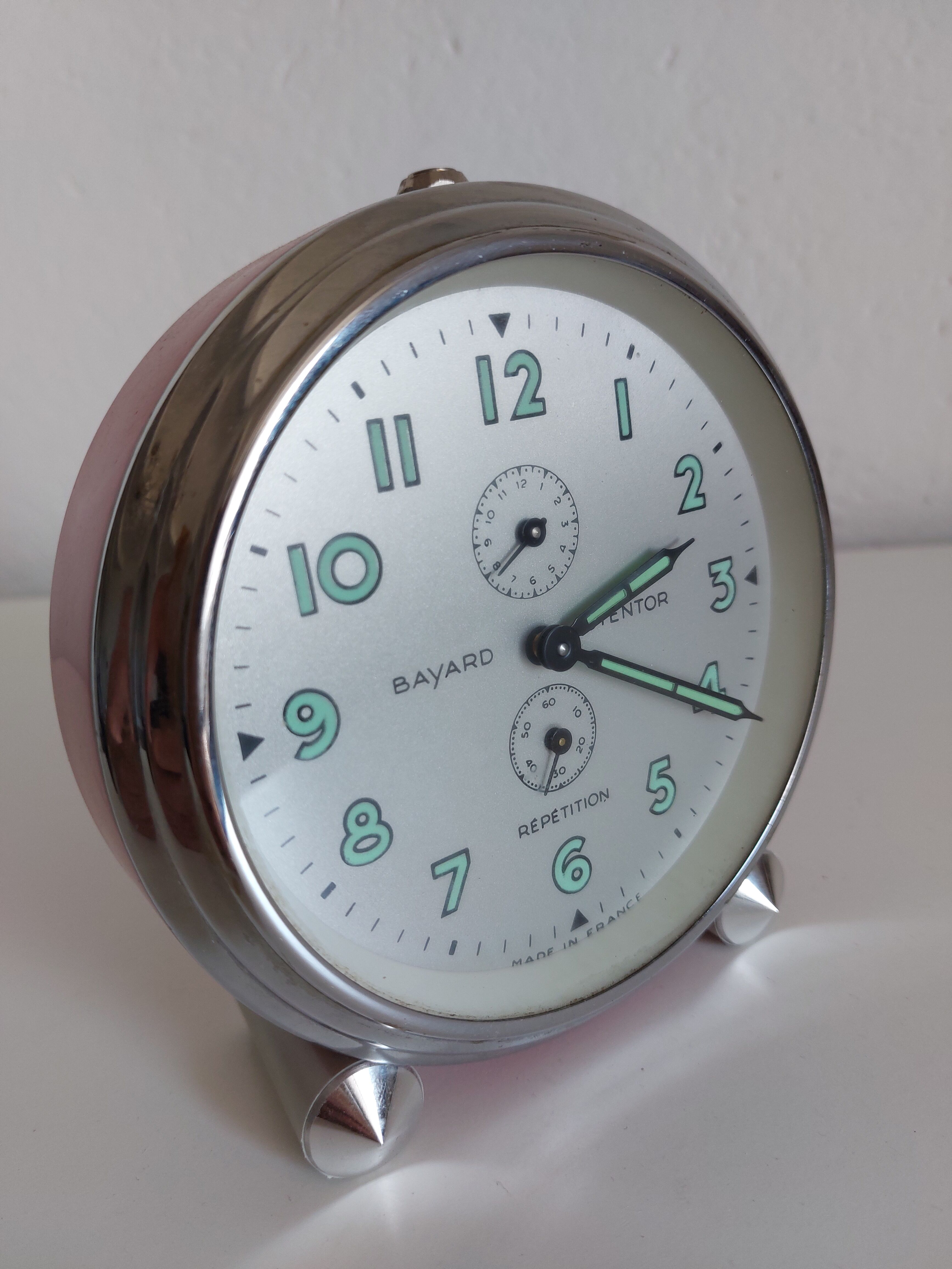 Vintage mechanical reveil stentor bayard