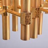 Golden chandelier by Angelo Brotto for Esperia Italia