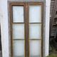 Old fir window with frame (one opening pane)