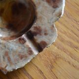 Green and brown alabaster ashtray