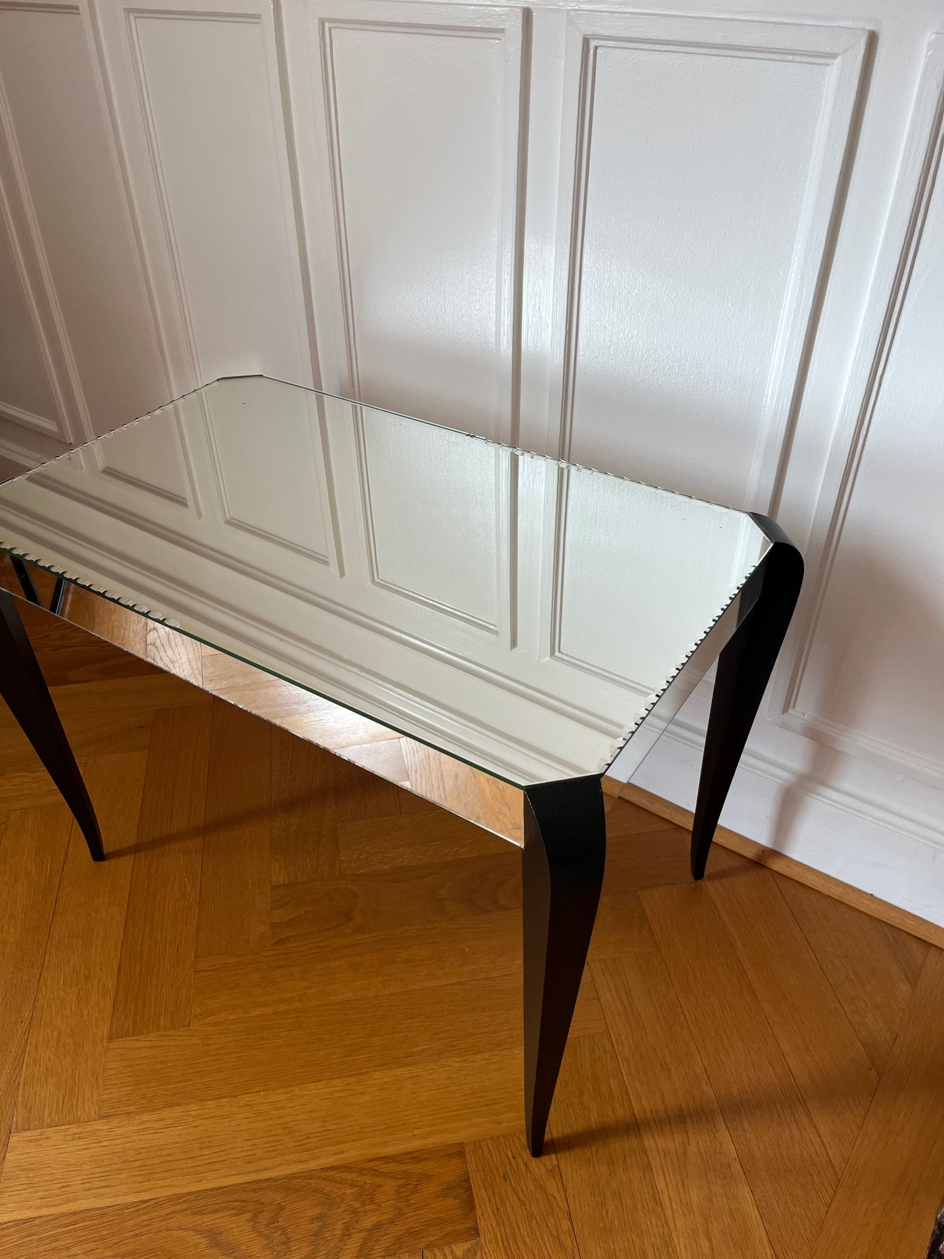 Table basse miroir années 40/50 Art Déco