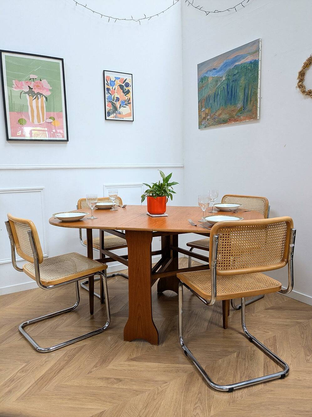 Vintage teak folding table