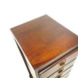 Vintage British bank of eight drawers filing cabinet