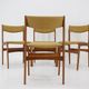 1960s set of four teak dining chairs,denmark
