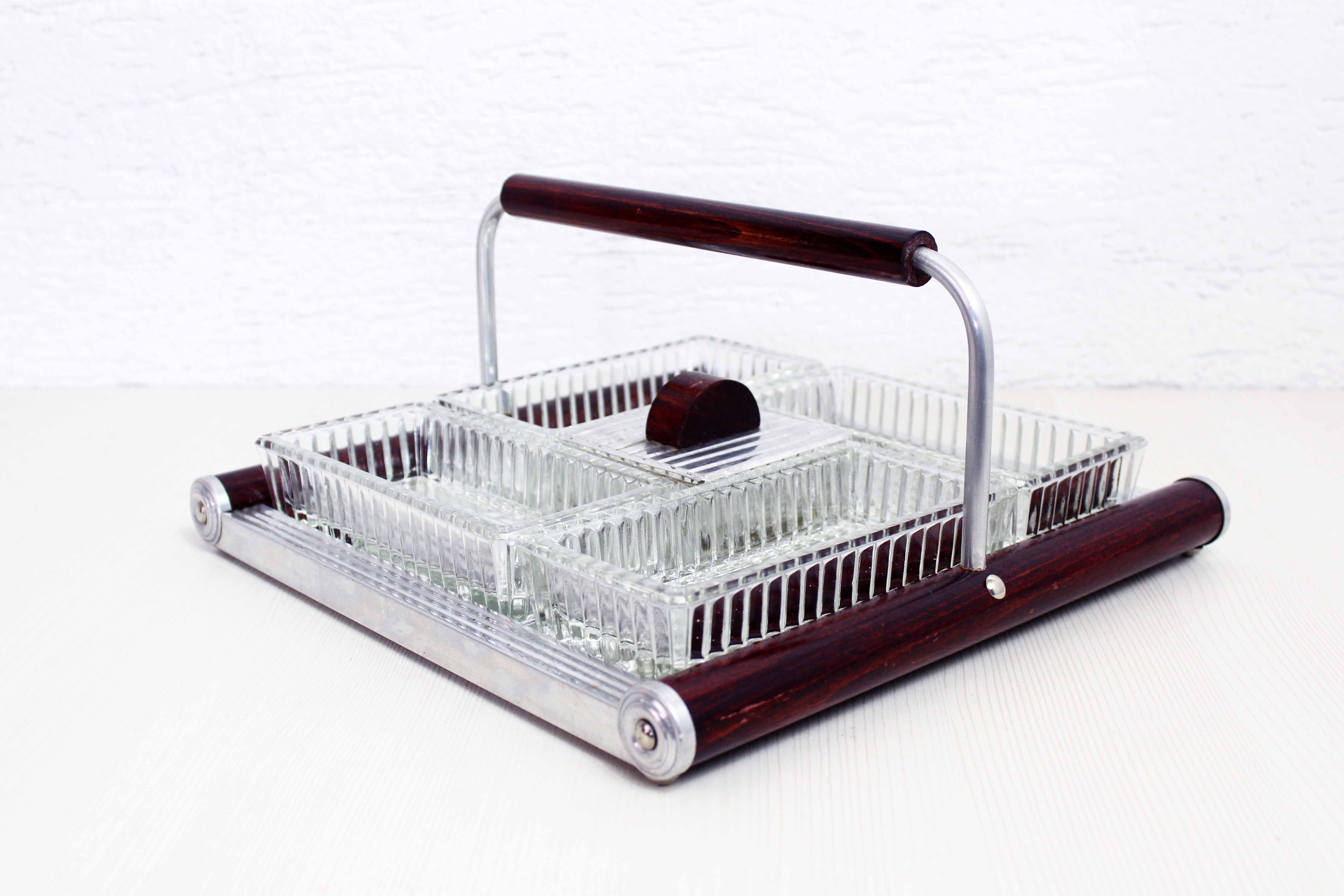 Art deco mirror tray