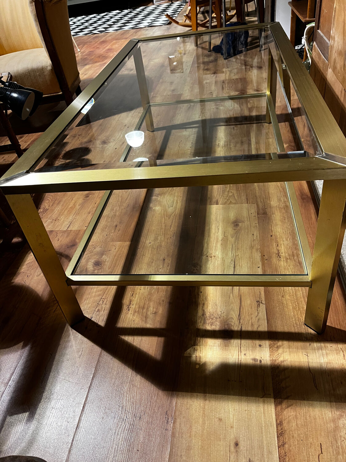 Glass coffee table Pierre Vandel