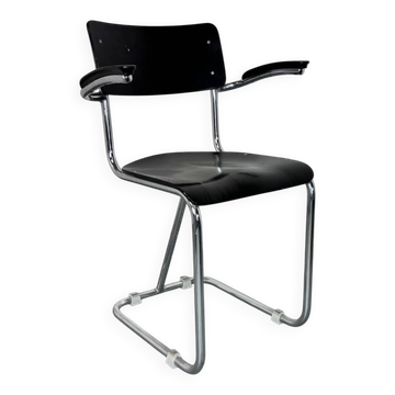 Vintage Bauhaus Tubular Chromed Steel Cantilever Chair, 1930s