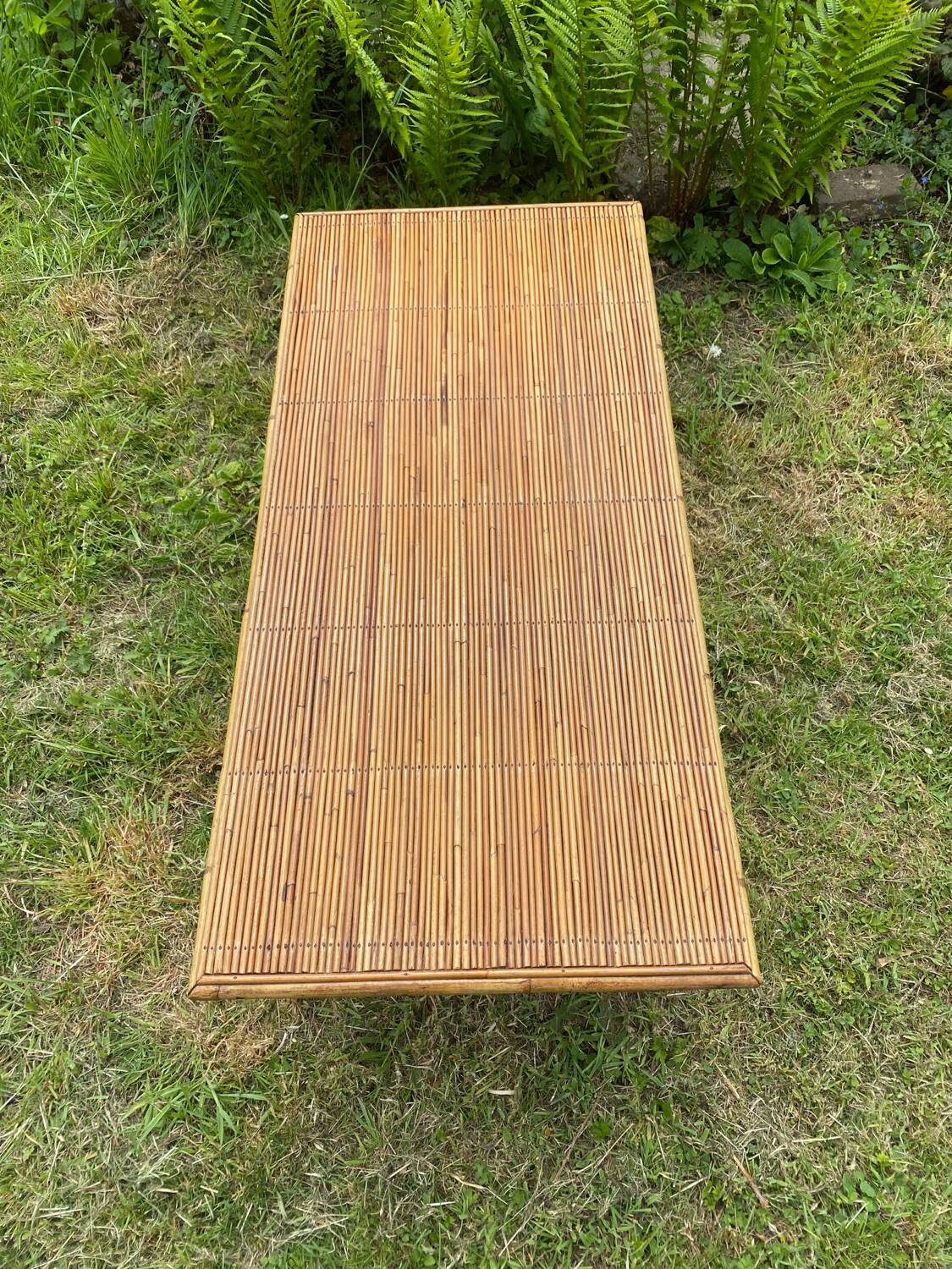 Vintage rattan coffee table