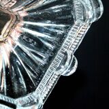 Set of 2 Egyptian-decorated candlesticks, Vallerysthal glassware, 1900