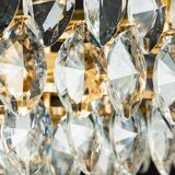 Lustre Bakalowits in brass and crystal glass, Austria, 1960s