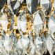 Lustre Bakalowits in brass and crystal glass, Austria, 1960s
