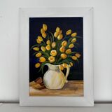 Yellow tulip bouquet painting