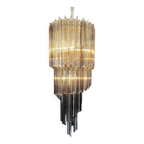 Vintage Italian Murano glass chandelier – 54 smoked prisms