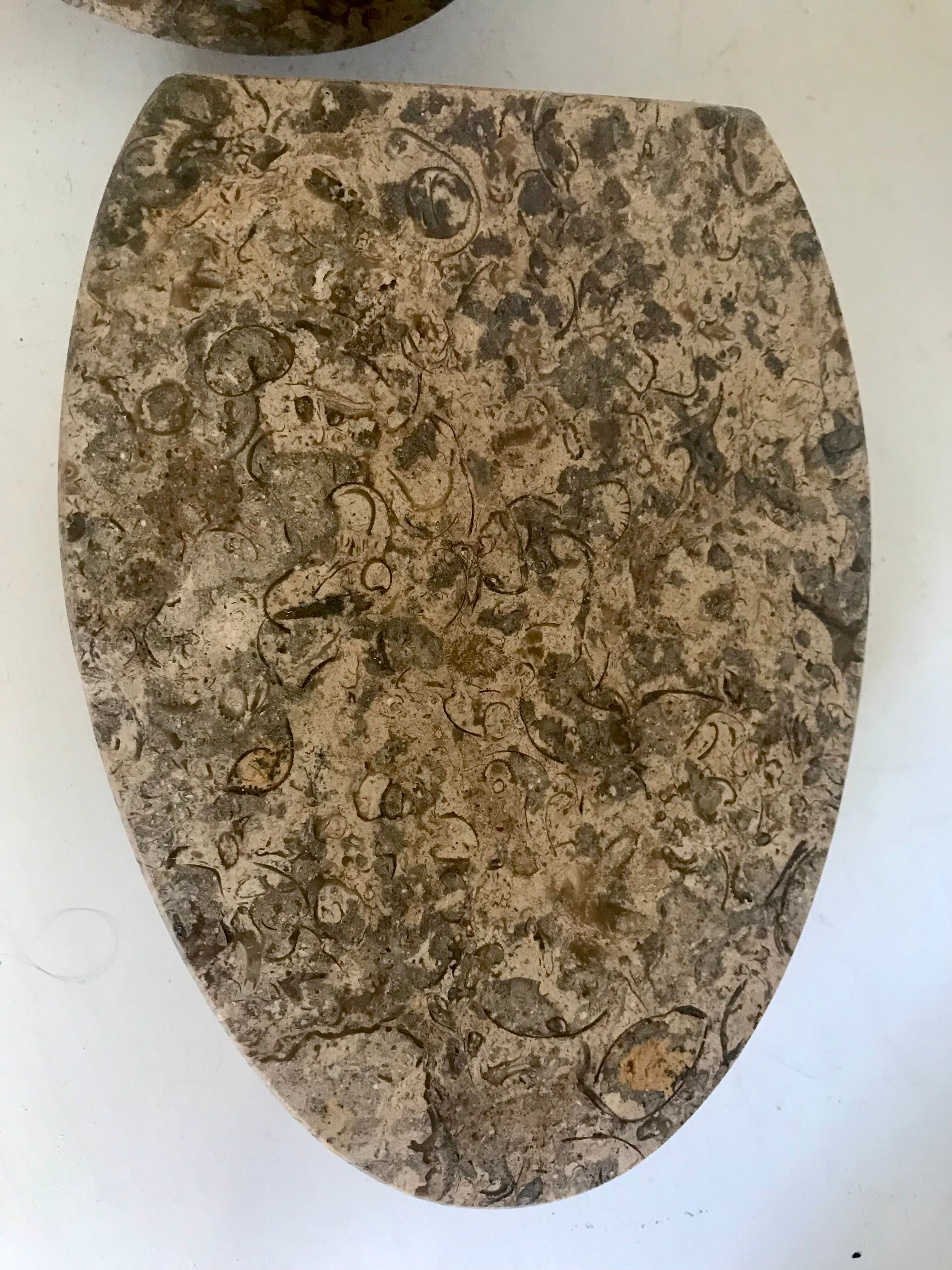 Pair of stone book clamts