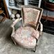 Fauteuil d'époque Louis XVI, tissus indienne n°1