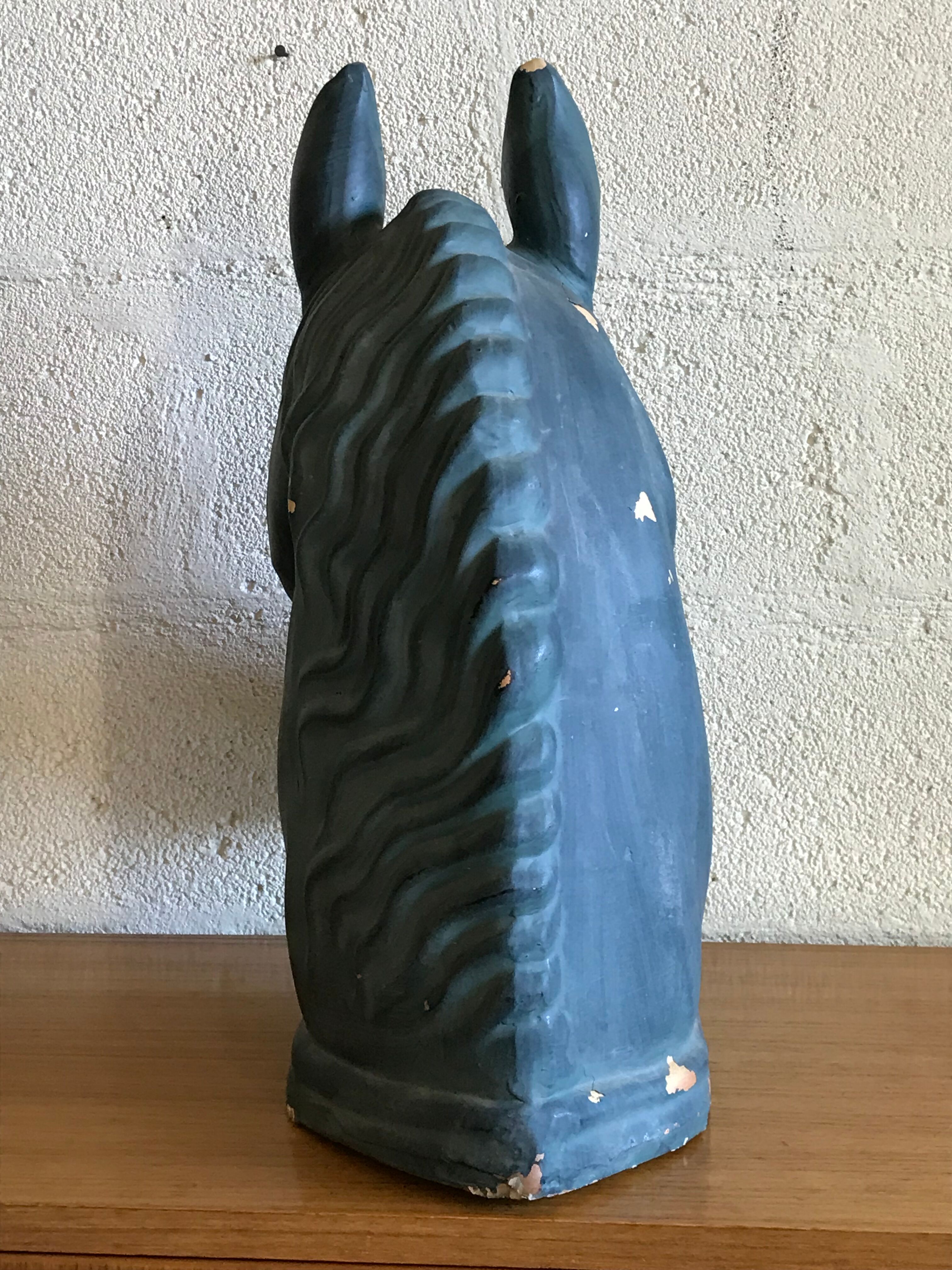 Old plaster horse head