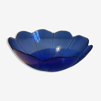 Artisanal blue glass bowl