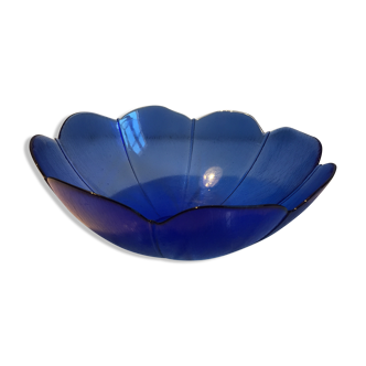 Artisanal blue glass bowl