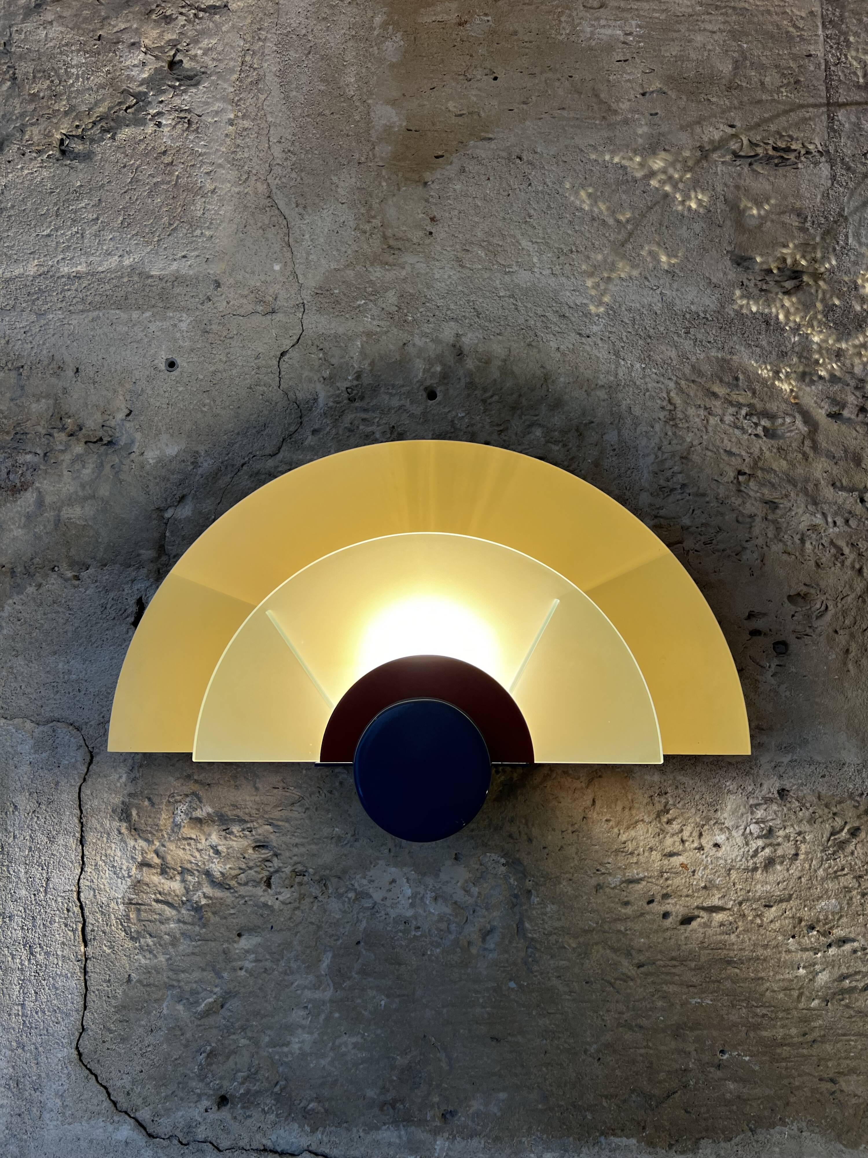 Pair of wall lights, Arlus, 1980