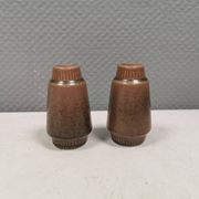 Salt + Pepper shakers made of stoneware From Knabstrup Denmark 1966-72