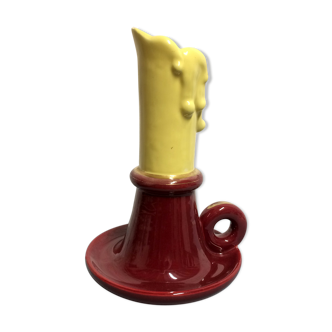 Big candlestick in 50s earthenware